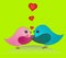 Couple birds in love