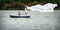 Couple in a boat outdoors