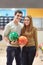 Couple in bowling