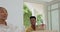 Couple, box and moving into new house, property and real estate together with happy, excited and smile. Black man and