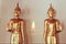 Couple Buddha and soft light refection