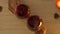 Couple clinking wine glasses during romantic evening, be my valentine, top view