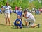 Couple Coaching Girls Soccer