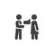 Couple conversation vector icon