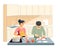 Couple cooking food at kitchen cutting vegetables and sausage