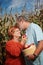 Couple in a corn field