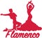 Couple dancing flamenco