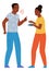 Couple disagreement talk. Negative problem discussion concept