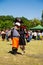Couple dressed in pirate costumes during Strawberry festival