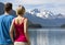 Couple at Duffey Lake in a summer