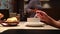 Couple eating food at Chinese restaurant