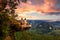 Couple at the edge of a mountain, Dragon Crest mountain Krabi Thailand