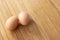 Couple eggs on wooden background