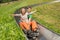 Couple Enjoying Alpine Coaster Luge