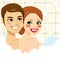 Couple Enjoying Bubble Bath