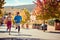 Couple enjoying at jogging at city