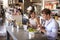 Couple Enjoying Lunch Date In Delicatessen Restaurant