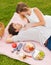 Couple Enjoying Romantic Sunset Picnic