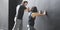 Couple Exercise Adult Athlete Sporty Training Concept