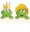 Couple frog cartoon