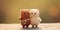 couple funny toy felt bears hugging in sunny weather, Lets Hug, banner