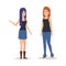 Couple of girls avatars characters