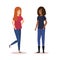 Couple of girls avatars characters