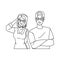 couple glasses vector