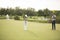 Couple at golf course