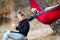 Couple having fun on a picnic