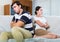 Couple having marriage crisis and quarrelling every day