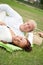 Couple having a romantic picnic