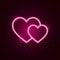 Couple Hearts Neon Sign