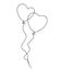 Couple of Hearts shaped balloon