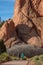 Couple hiking colorado springs garden of the gods rocky mountains adventure travel hikers