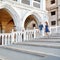 Couple on holiday travel together in Venice, Italy