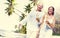 Couple Honeymoon Tropical Beach Romantic Concept