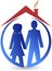 Couple house logo