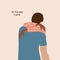 Couple hugging back illustration for Valentines day. Happy love couple hugs isolated element. Men and women kissing