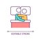 Couple hugging in bed RGB color icon