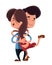 Couple hugging each other illustration cartoon character