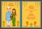 Couple on Indian Wedding invitation template background