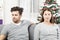Couple is irritated of christmas