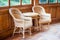 This couple of Italian wickler chairs with table are part of the original furniture 1910-1920 of a semi-abandoned villa owned