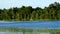 Couple kayaking on ake, landscape near Bemidji Minnesota