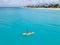 Couple Kayaking in the Ocean on Vacation Aruba Caribbean sea