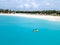 Couple Kayaking in the Ocean on Vacation Aruba Caribbean sea