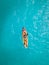Couple Kayaking in the Ocean on Vacation Aruba Caribbean sea, man and woman mid age kayak in ocean blue clrea water