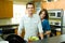 Couple in kitchen