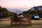 Couple at Kobe mountain for cityscape view